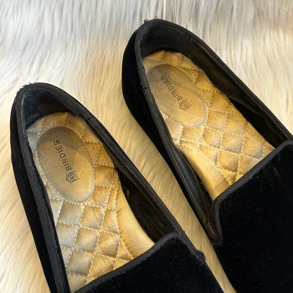 Birdies The Starling Velvet Flat Slip On Loafers Shoes Smoking Slippers, Black - Picture 5 of 14